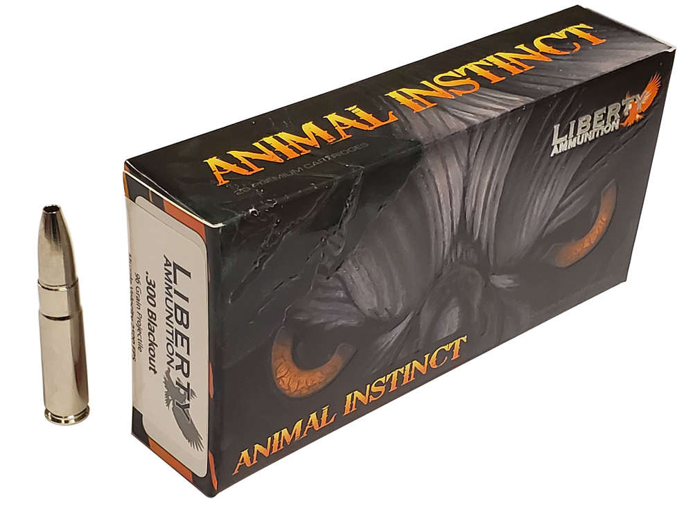 Ammunition Liberty Ammunition 1332 ft lbs 44Magnum LIBERTY LA-HA-C-300-044   300BO   96         20/50 • Model: 1332 ft lbs